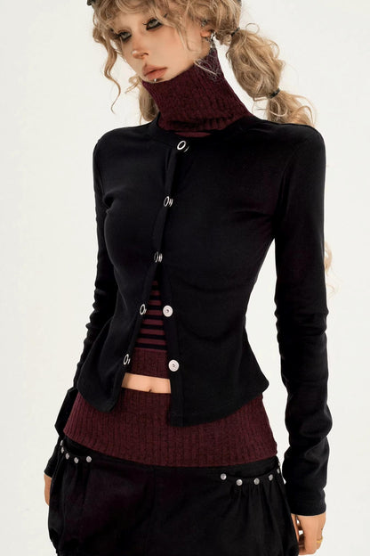 Faux Two-Piece Skirt Set