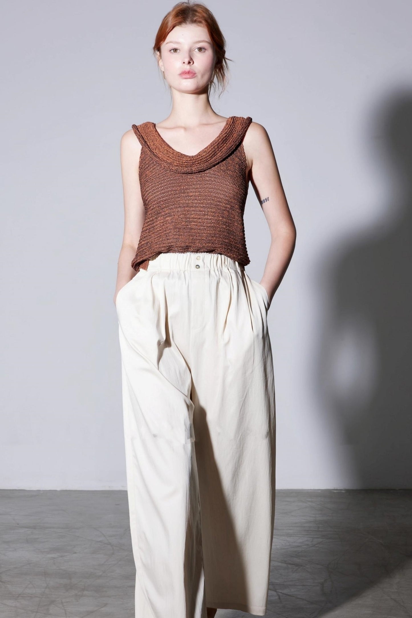 Cool Lyocell Walking Wide-Leg Trousers