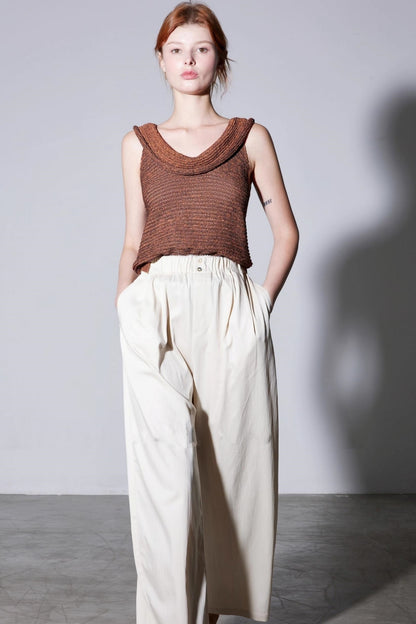 Cool Lyocell Walking Wide-Leg Trousers