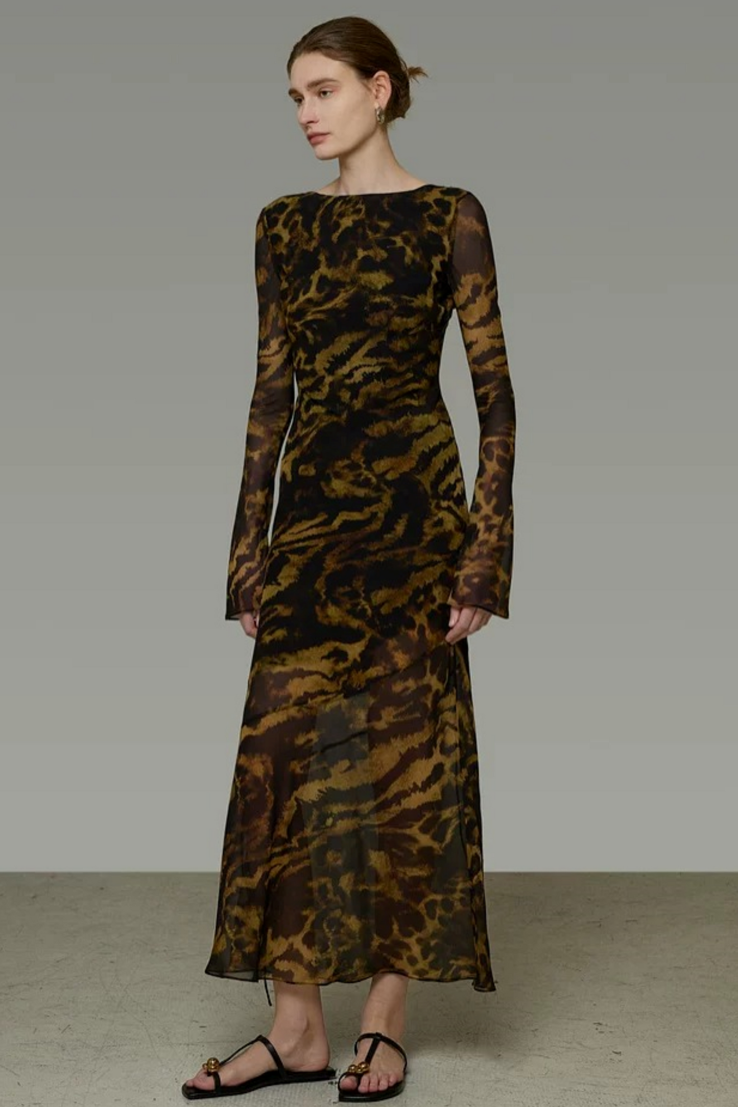 Elegant Leopard Print Dress