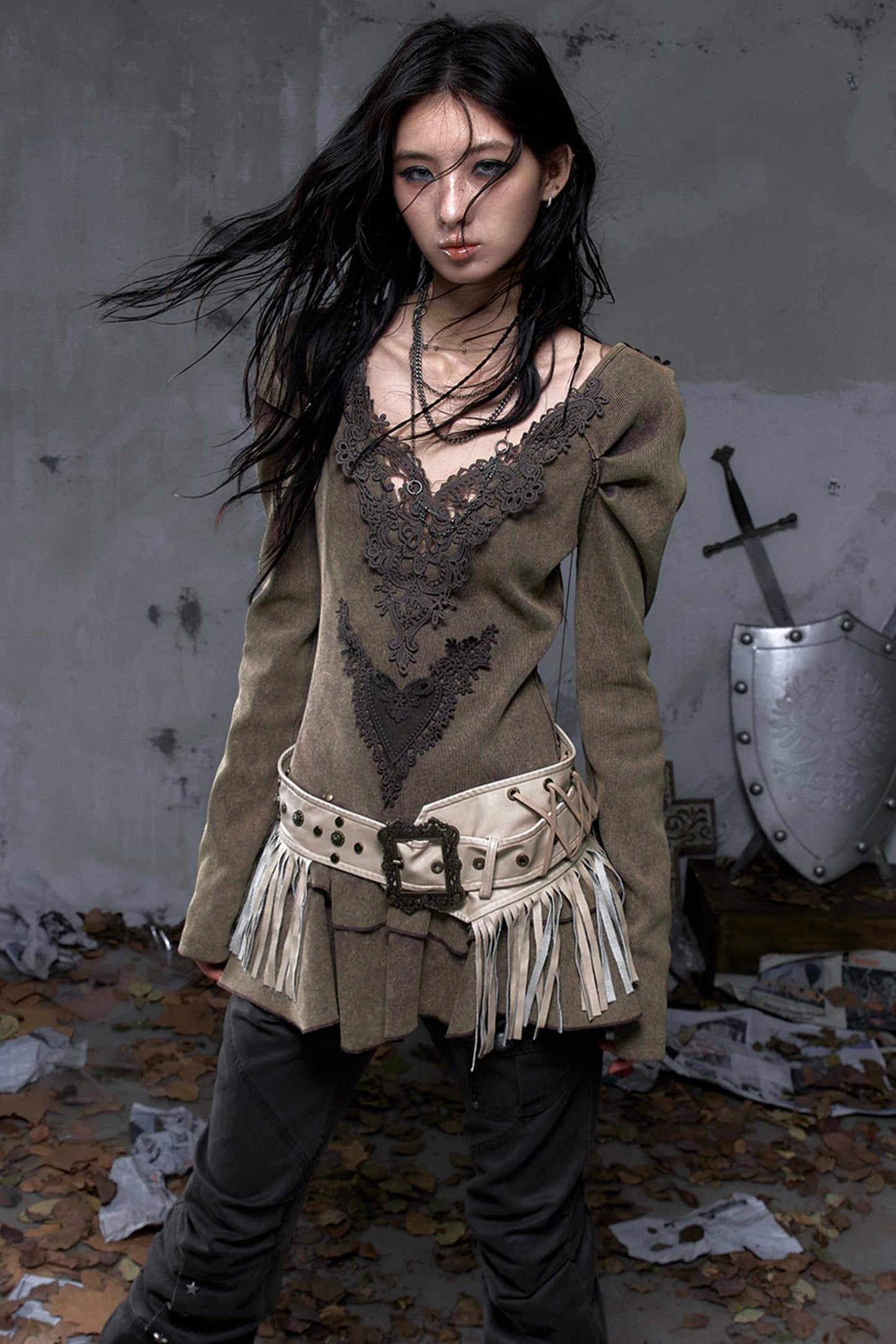 Palace Deep V-Neck Knitted Dress