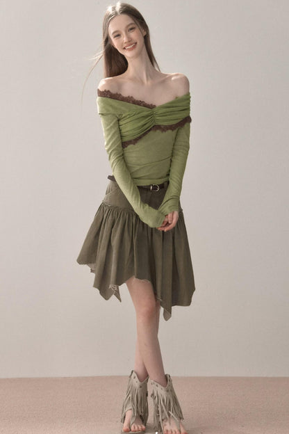 Spicy Irregular Hem Skirt