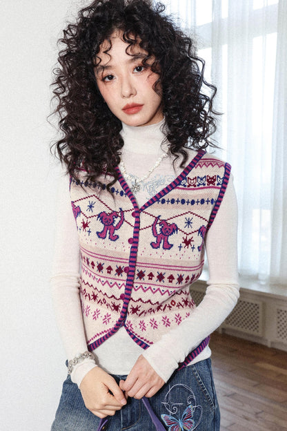 Rebellious Merino Wool Knitted Vest