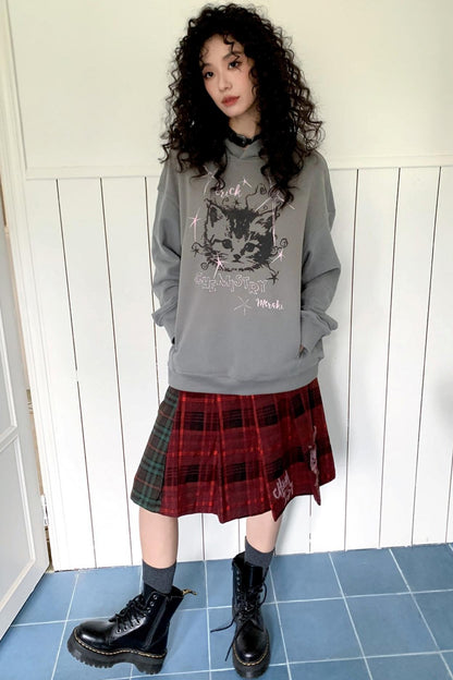 Starburst Rebel Cat Hoodie Jacket