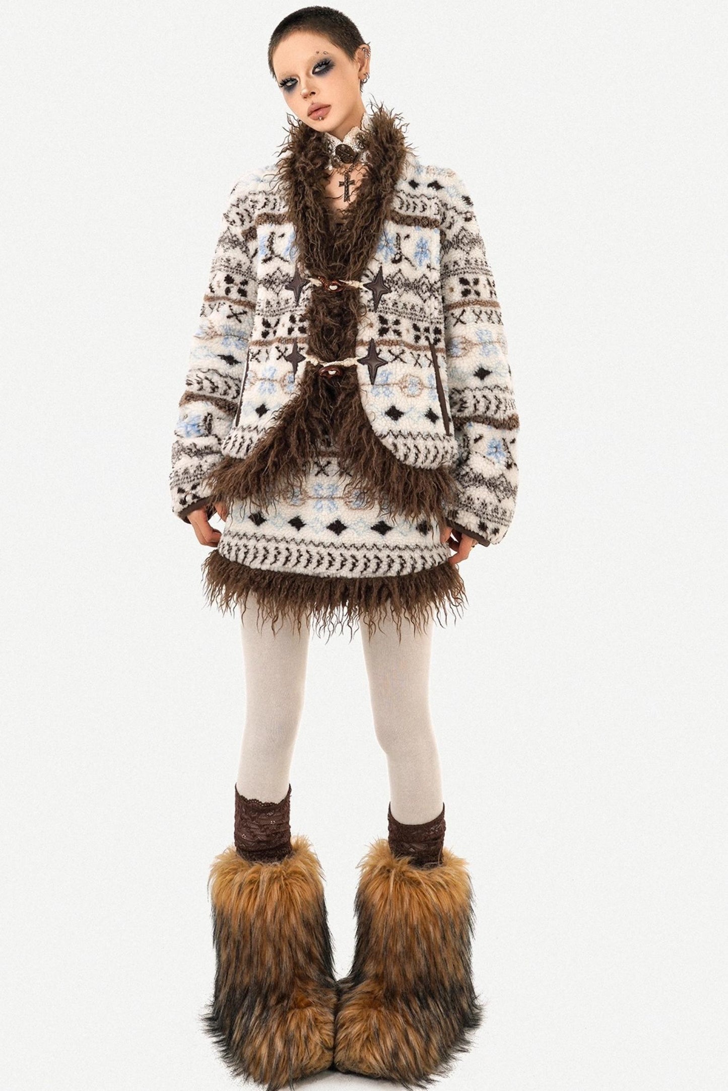 Retro Ethnic Cotton Coat Set-Up