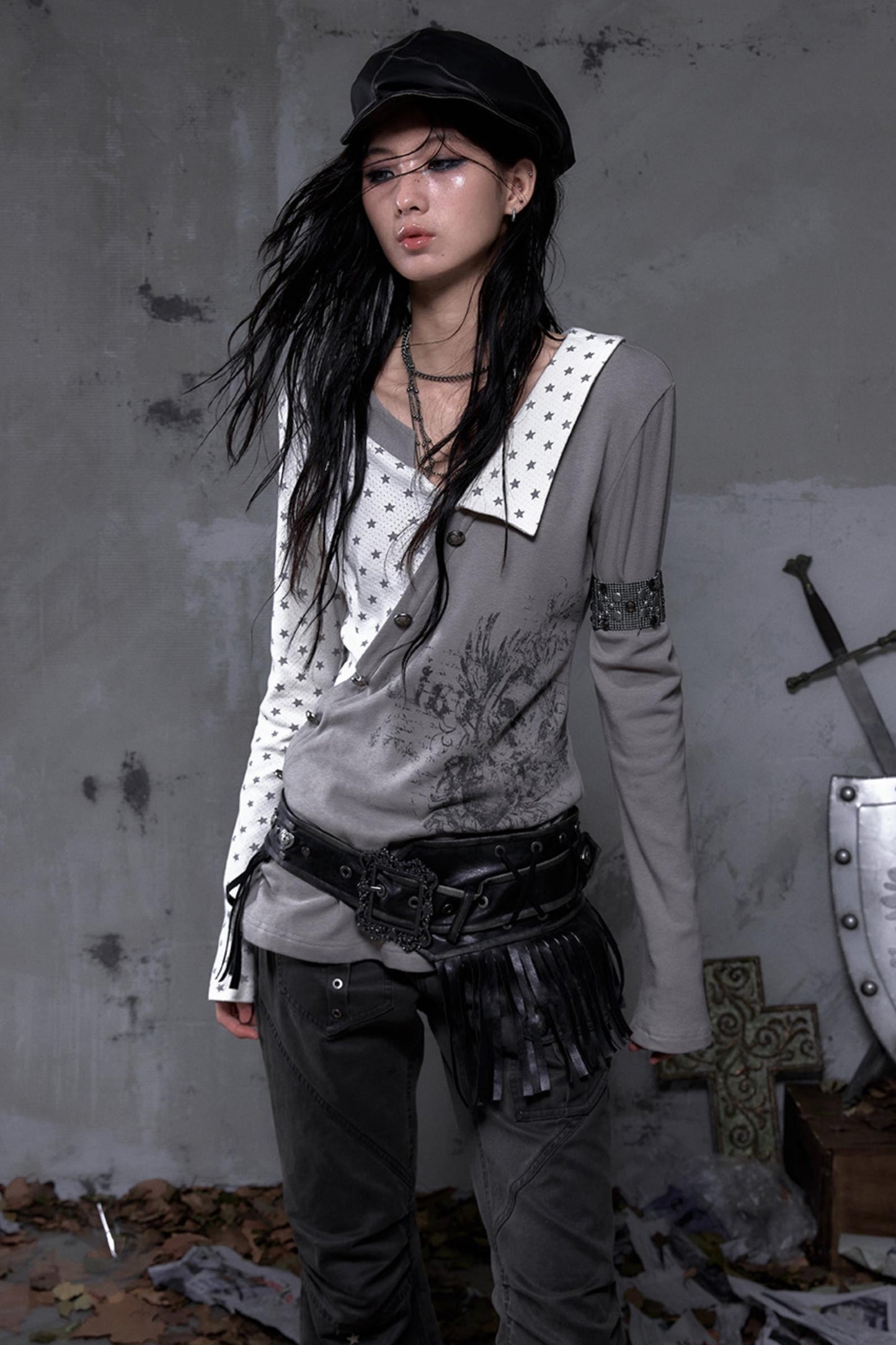 Vintage Striped Knitted Top