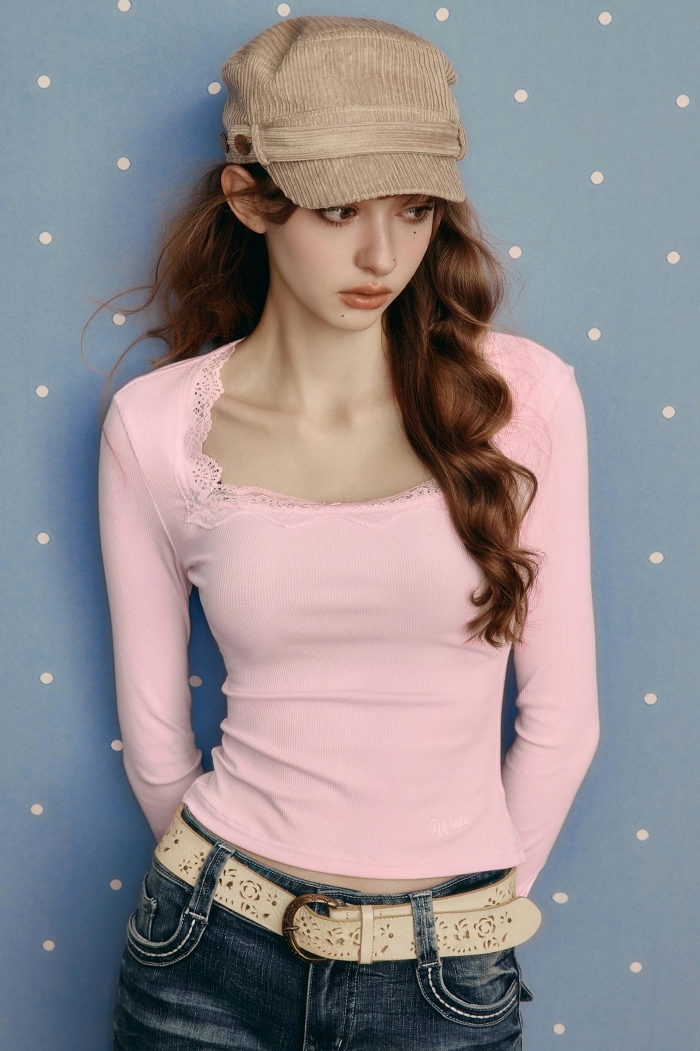 Long Sleeve Lace T-Shirt