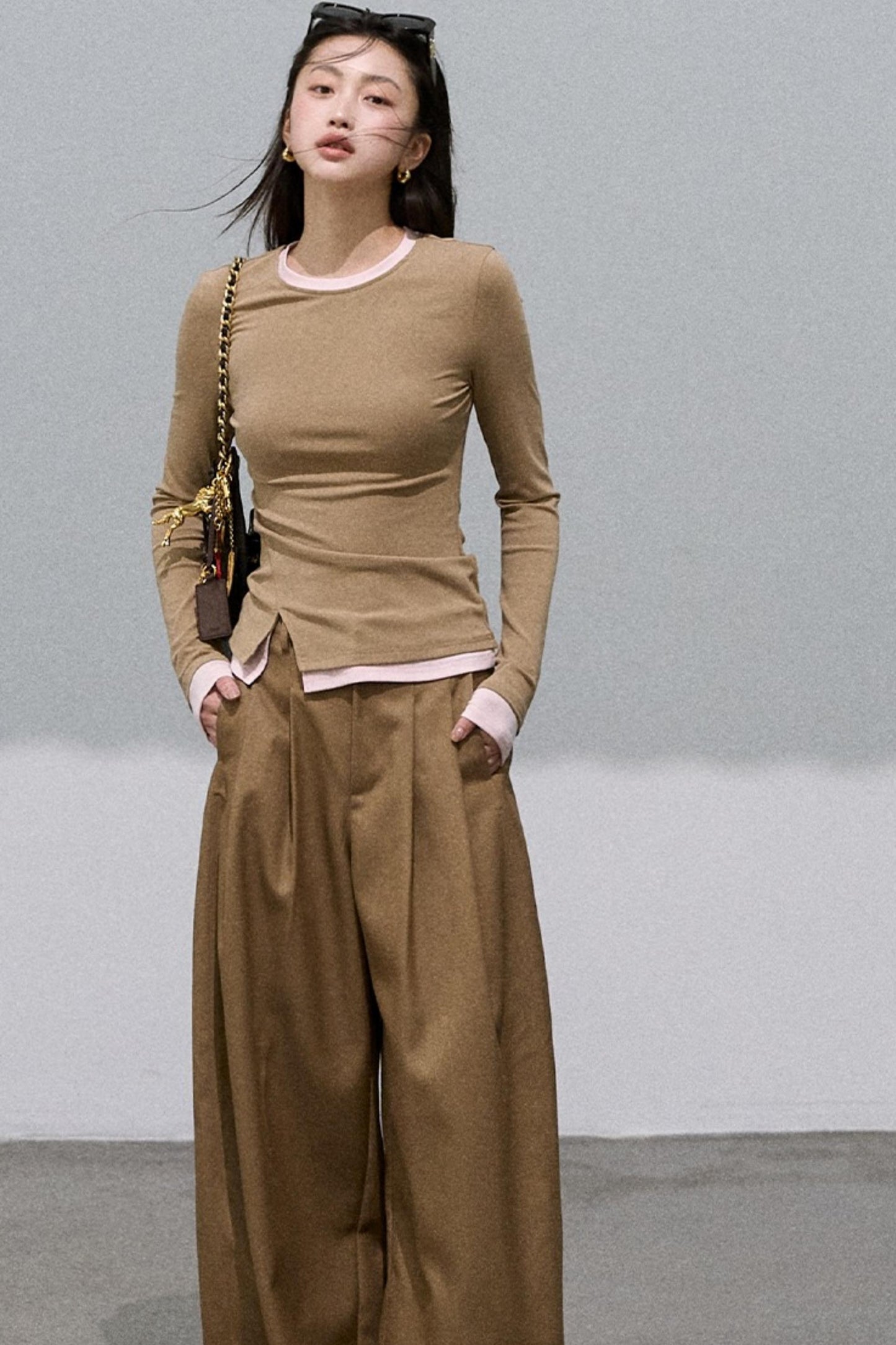 Embroidered Lace Casual Scimitar Wide-Leg Pants