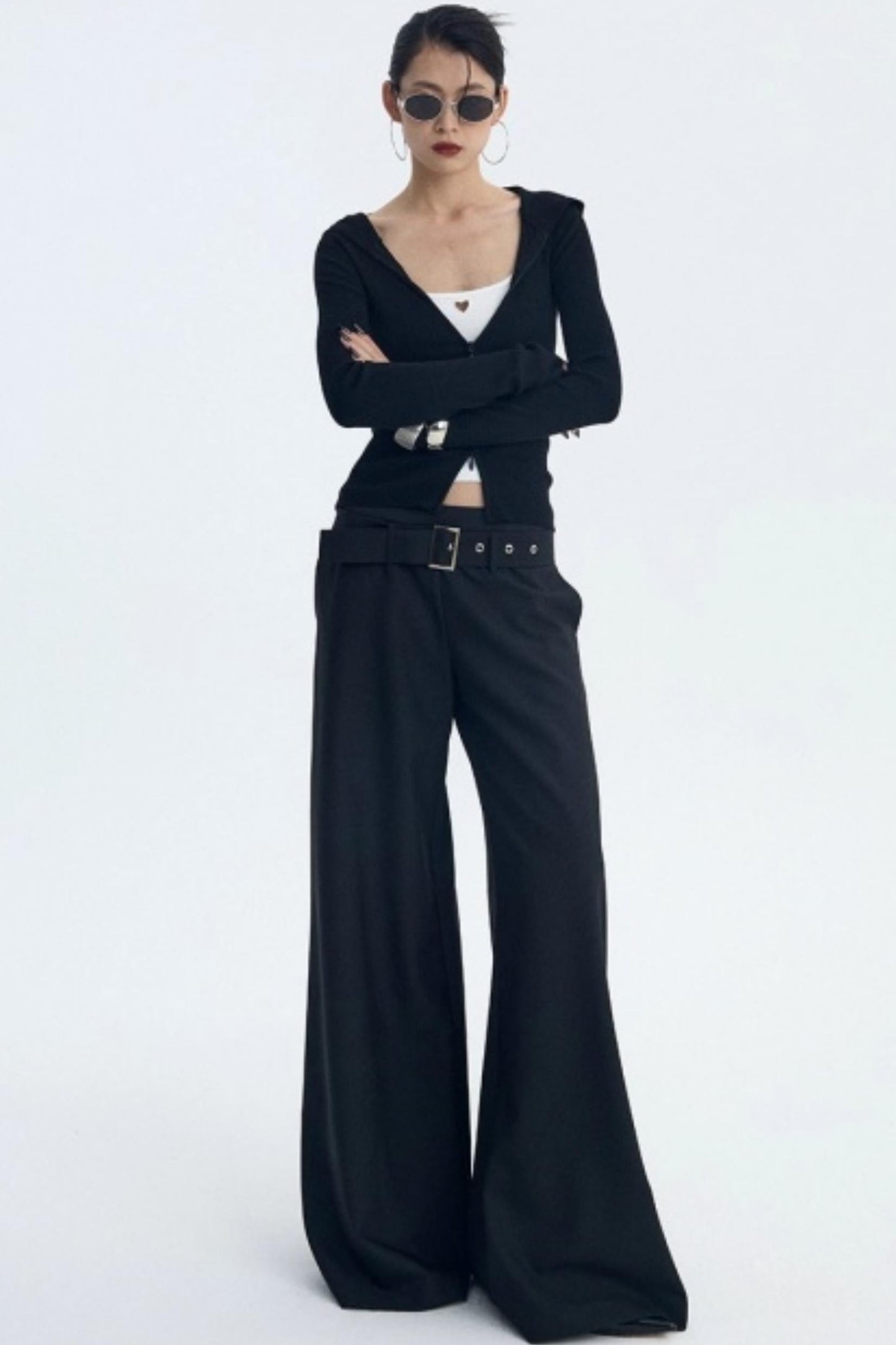 Wool Blend Hooded Cardigan