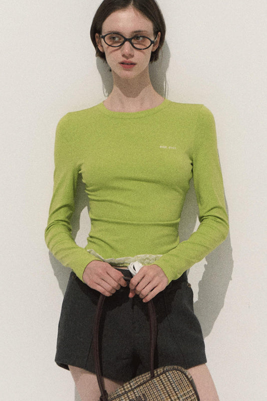 Good Weather Lace Slim Waist Long Sleeve T-Shirt