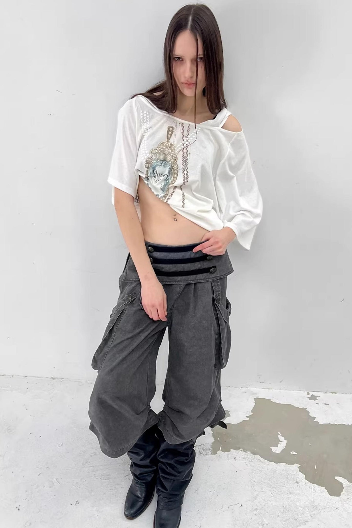 Retro Low-Waist Cargo Pants