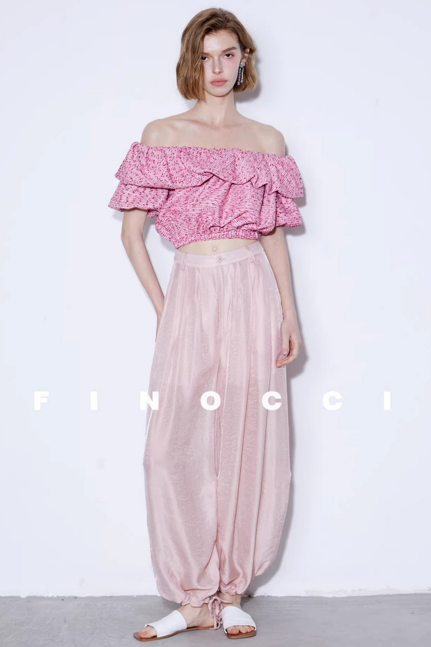 Mulberry Silk Shimmering Lantern Pants