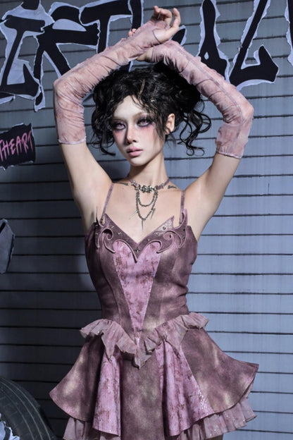 Butterfly Sequins Slip Dress Set-Up