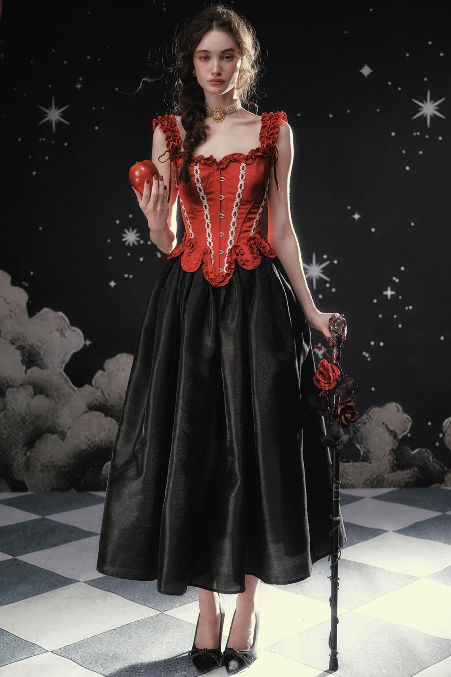 Pearlescent Satin Puffy Skirt