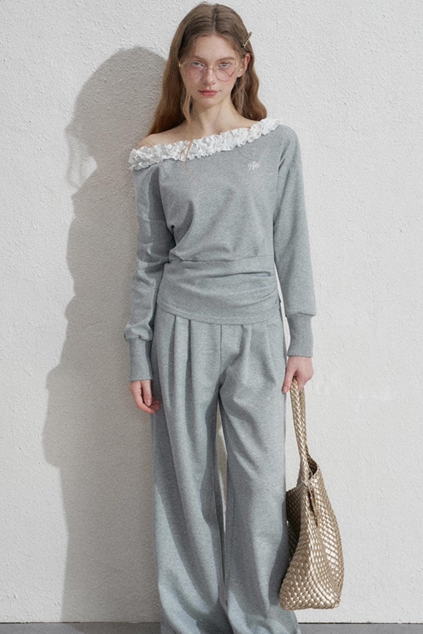 Empire Lace Top Two-Piece Set-Up