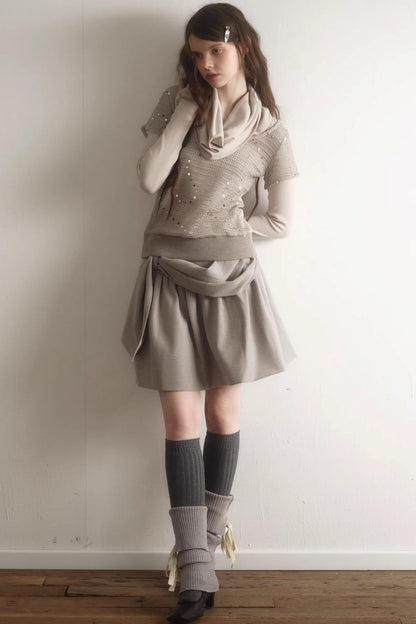 Misty Khaki Knit Top