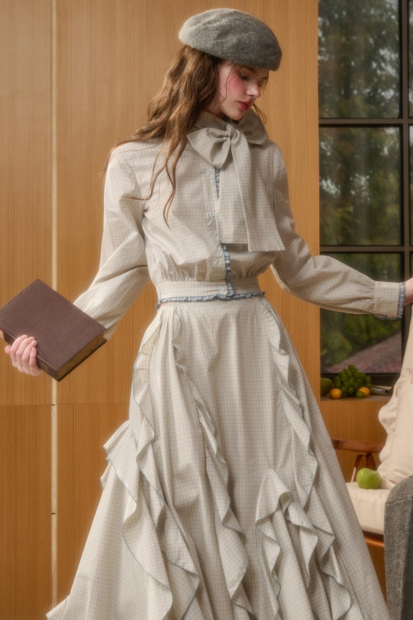 Gentle Wind Cotton Top & Skirt Set-Up