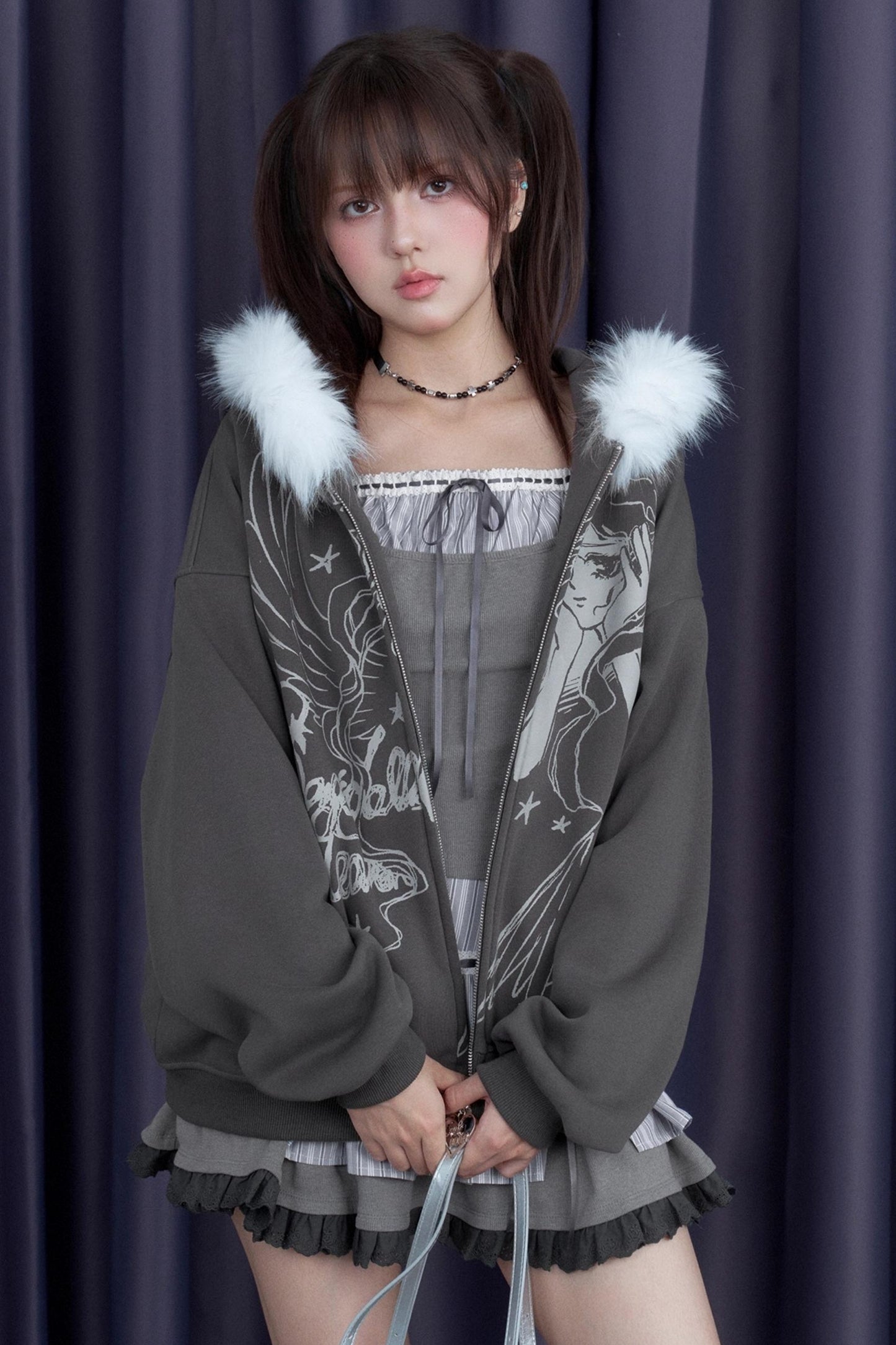 Blue Stripe Cute Skirt