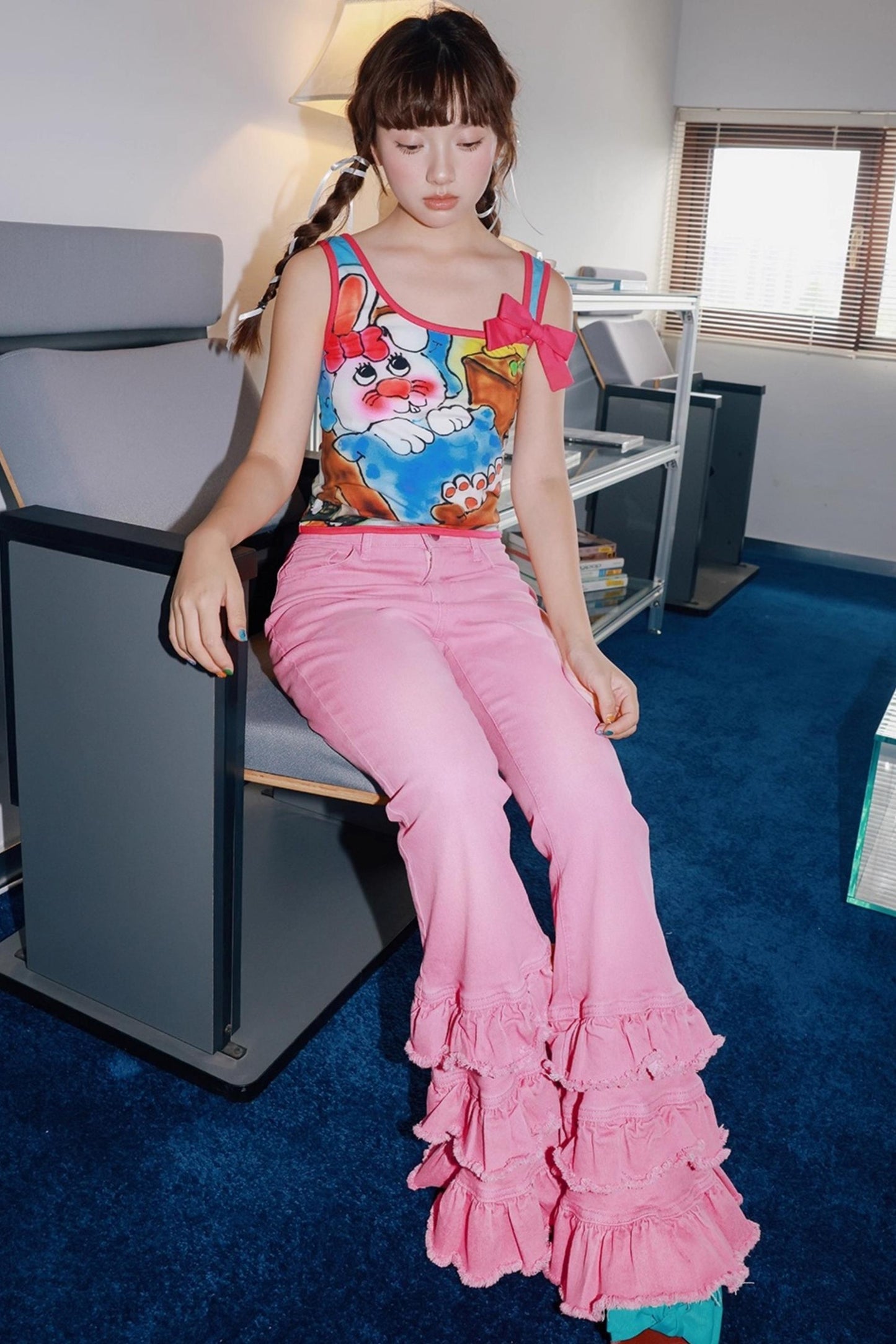 Girly Lace Denim Pants