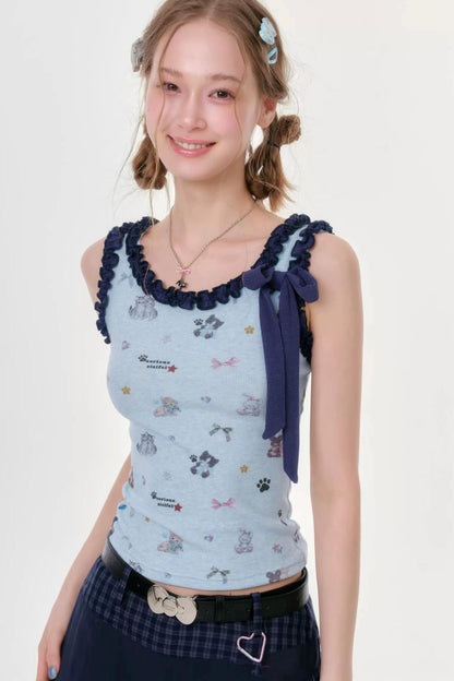 Playful Paradise Ruffled Camisole