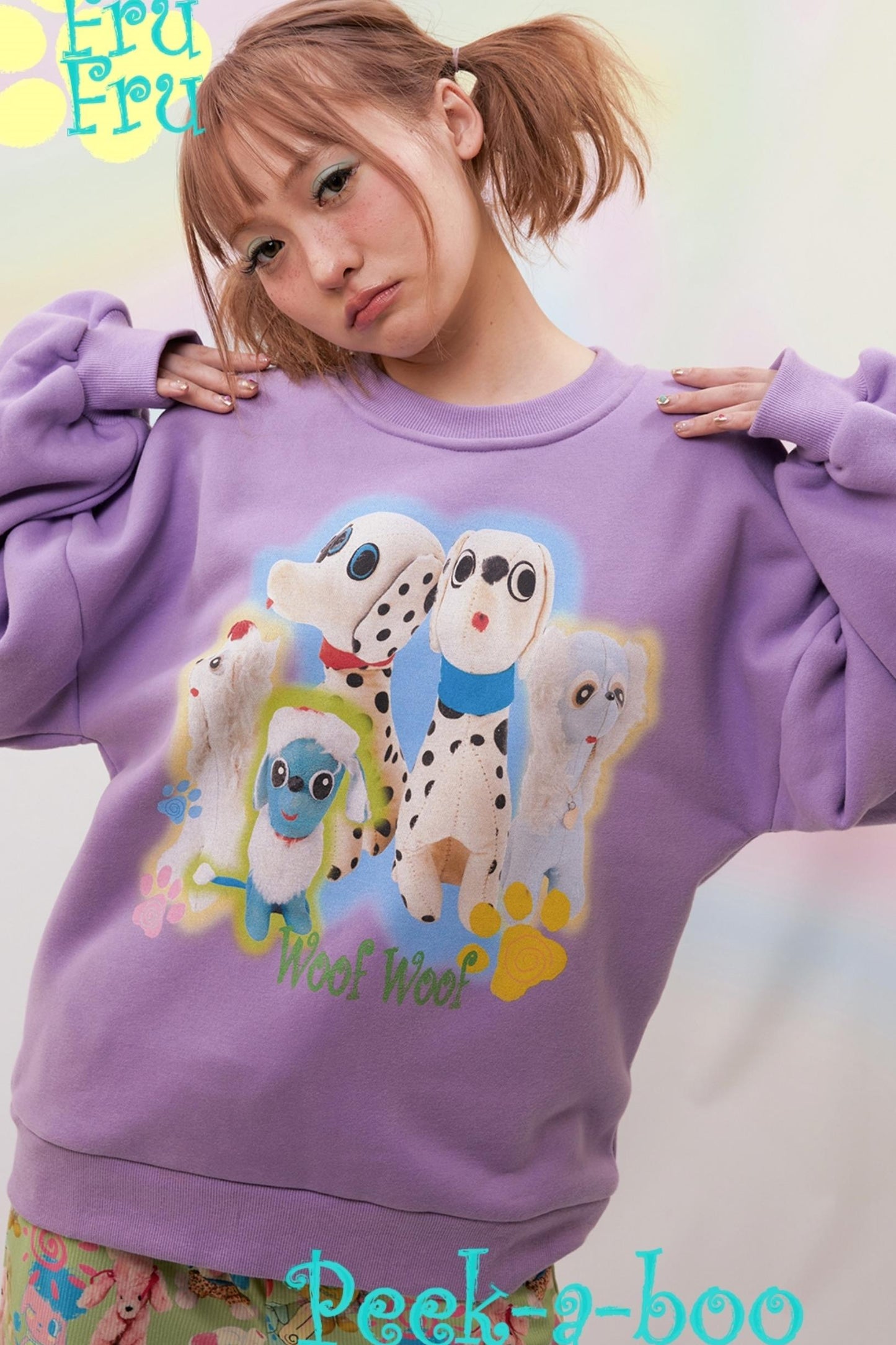 Purple Dalmatian Pullover Top