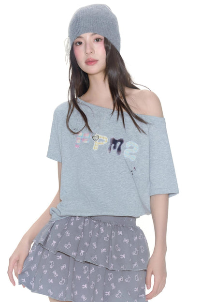 Embroidered College Tee