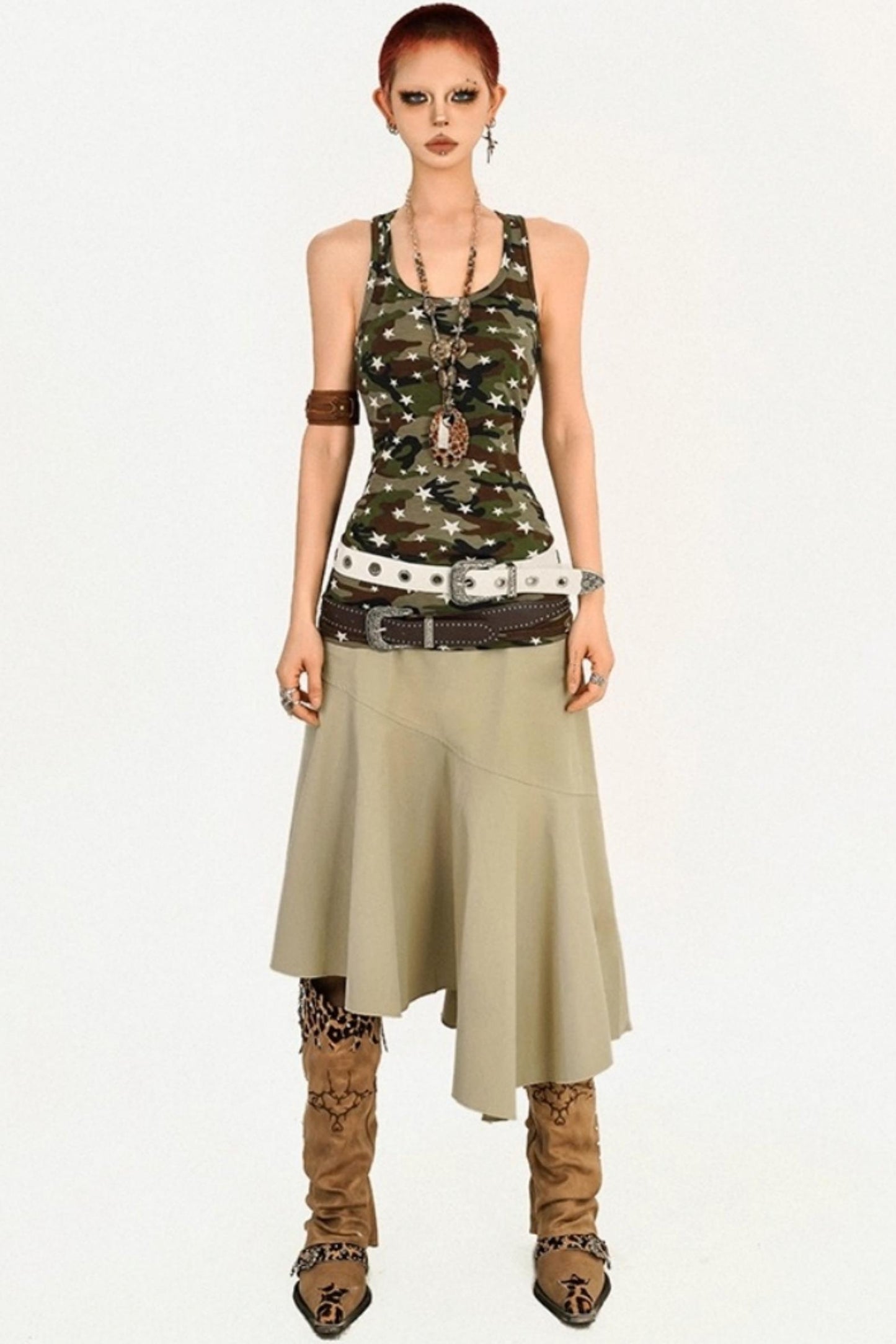 Cool Retro Street Fashion A-Line Skirt