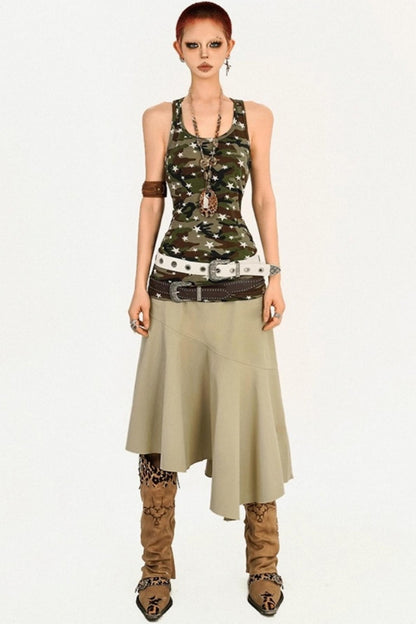 Cool Retro Street Fashion A-Line Skirt