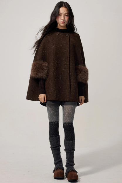 Detachable Corsage Turtleneck Sweater