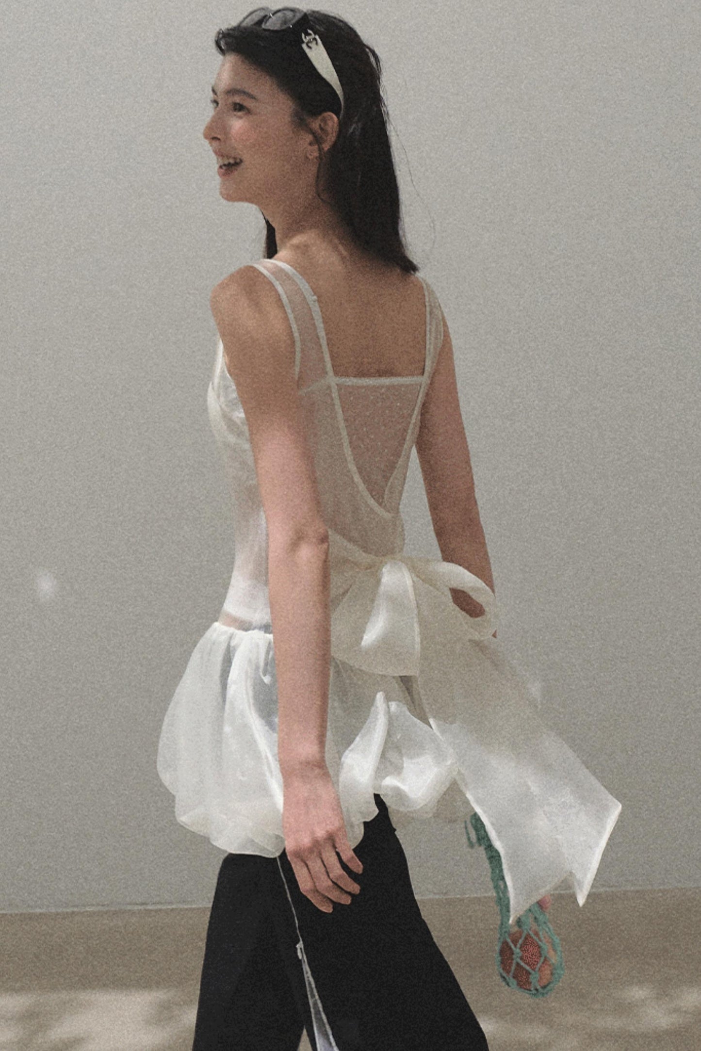 Butterfly Beaded Wrap Top