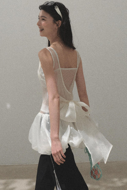 Butterfly Beaded Wrap Top