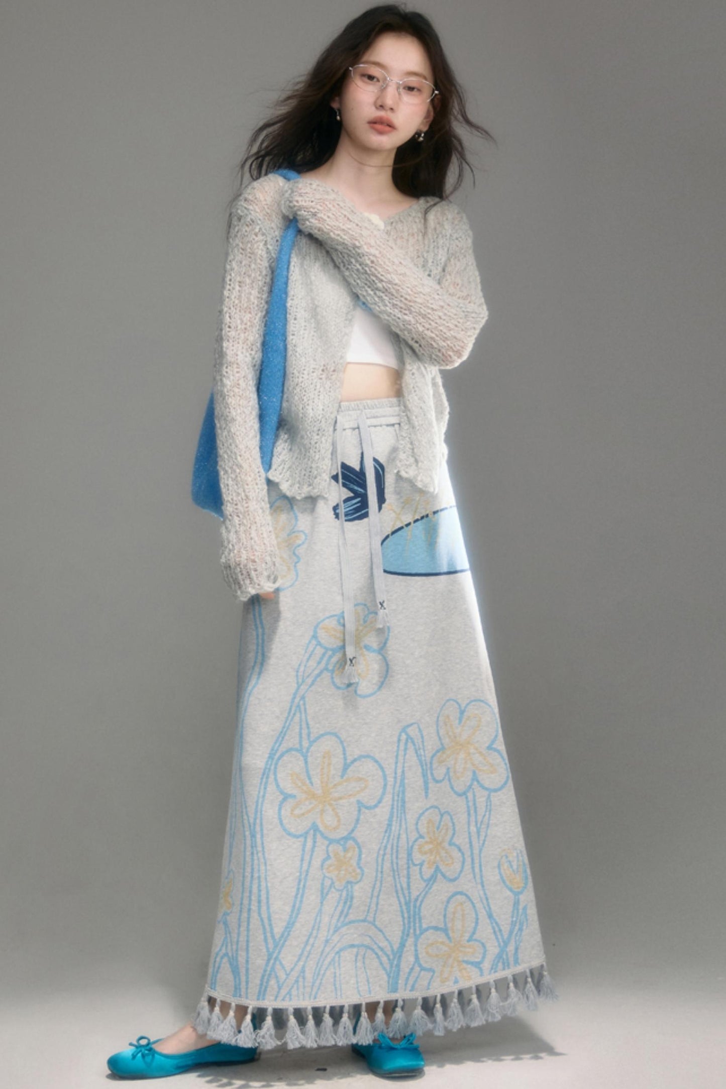 Original Floral Slim Fit Cut-Out Cardigan