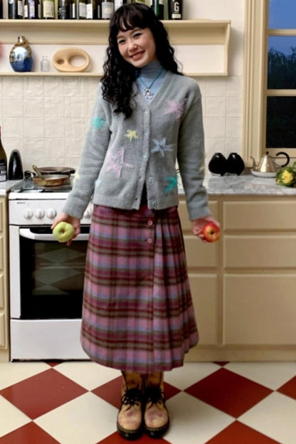 Fragmented Stars Faux Mink Cardigan