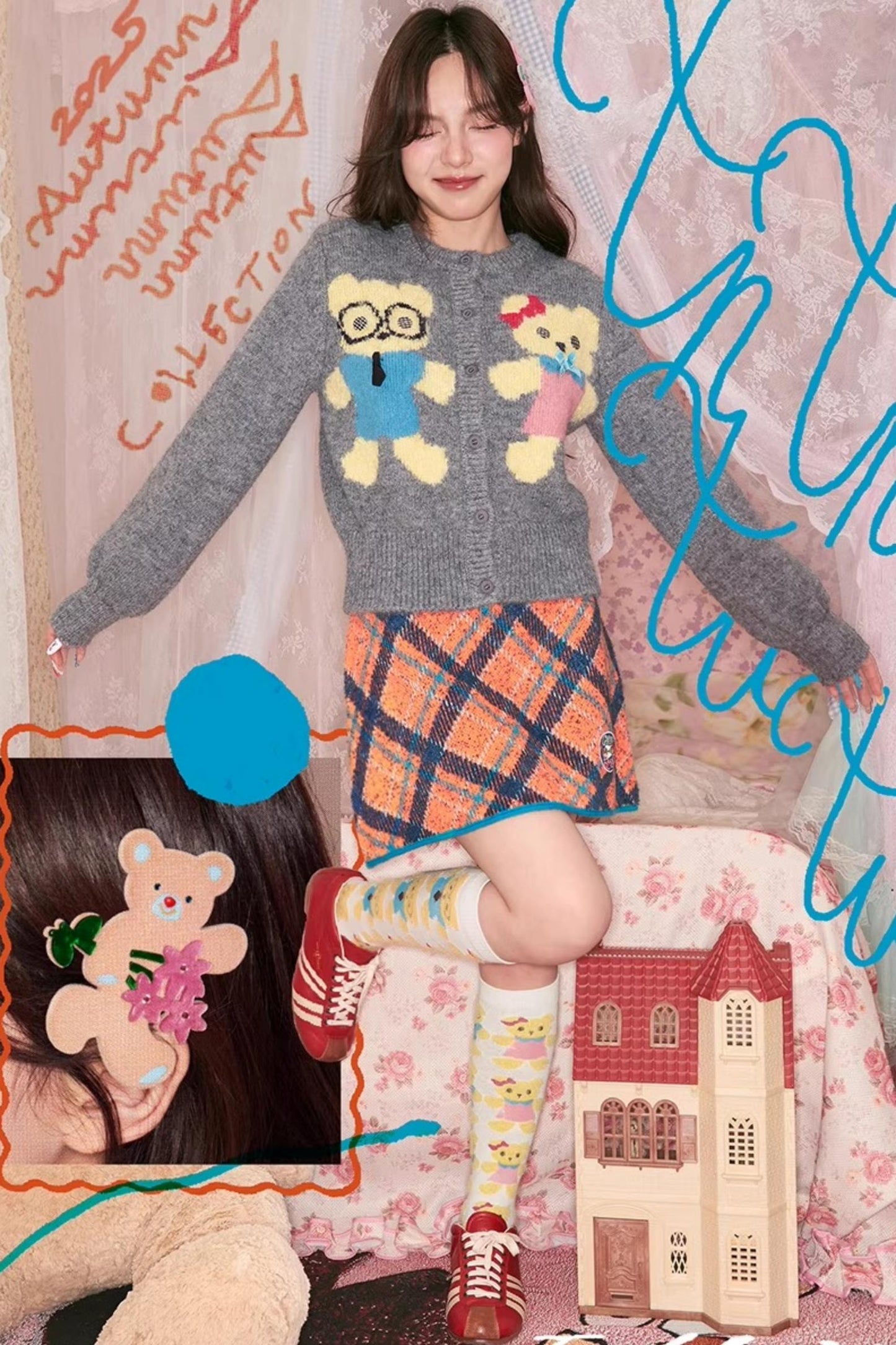 Autumn Peach Heart Skirt