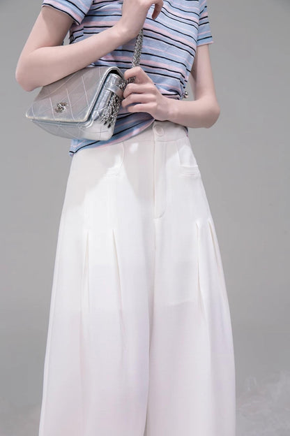 Chic Draped Wide-Leg Pants