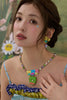 Collana in acetato con gattino colorato