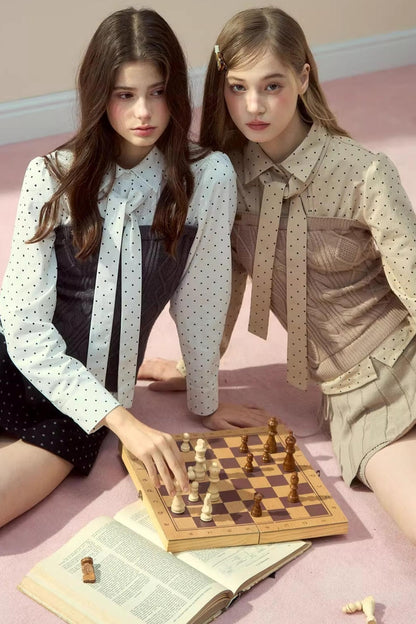 Collegiate Dot Pleats Set-Up