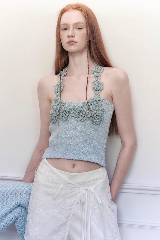 Summer Halter Knit Top