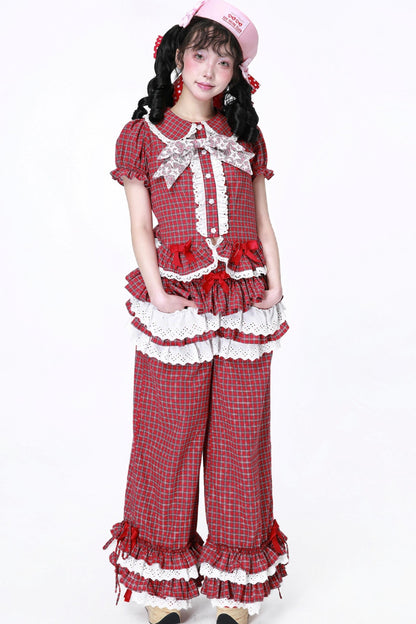 Lolita Style Plaid Long Pants