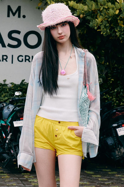 Sweet Checkered Shirt Jacket