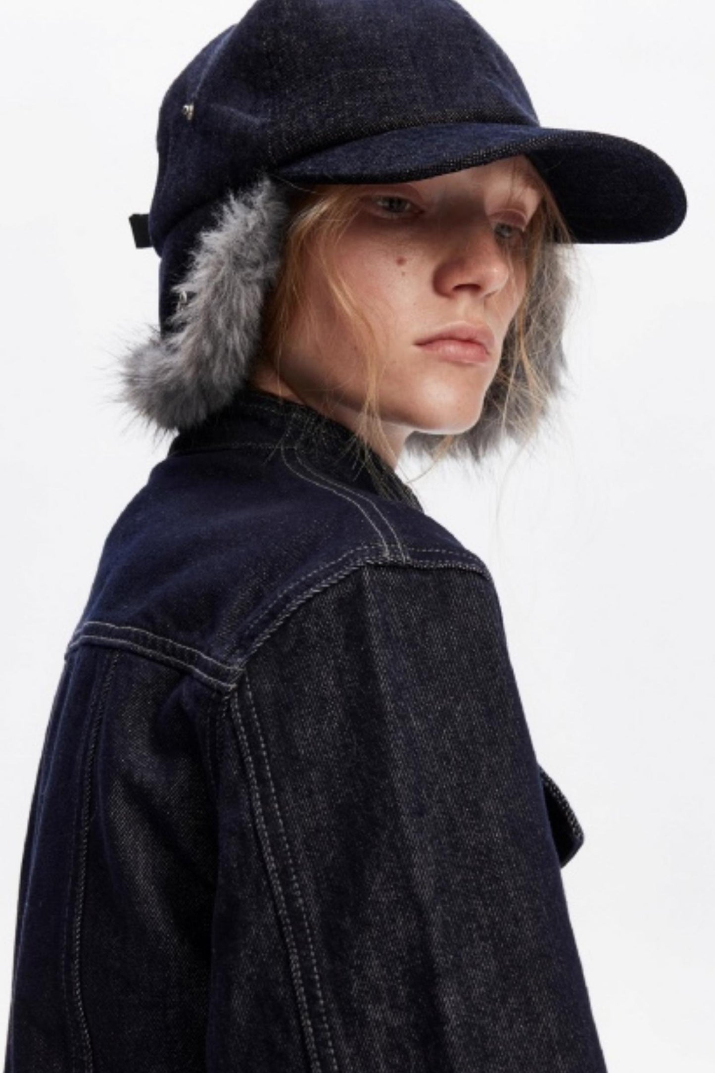 Furry Baseball Cap with Ear Protection