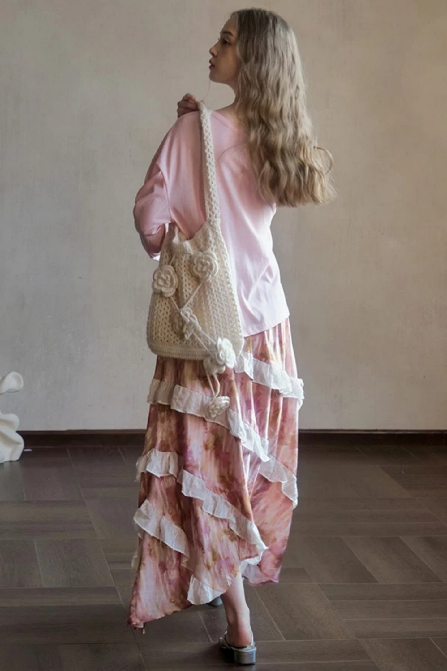 Sequin Embroidery Off-Shoulder Set-Up