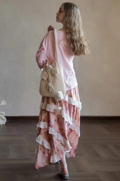 Sequin Embroidery Off-Shoulder Set-Up