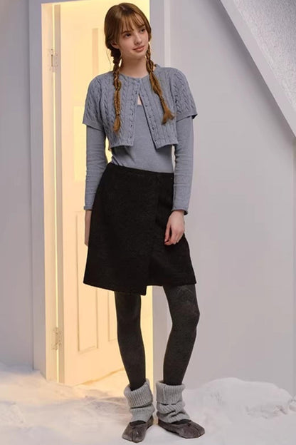 Twisted Pattern Cardigan Set