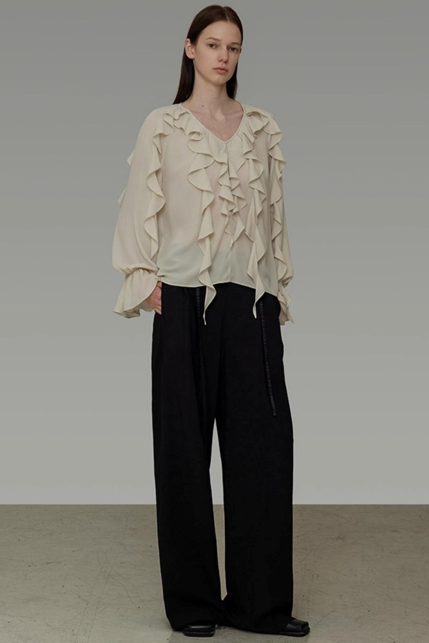 Loose Fit V-Neck Shirt