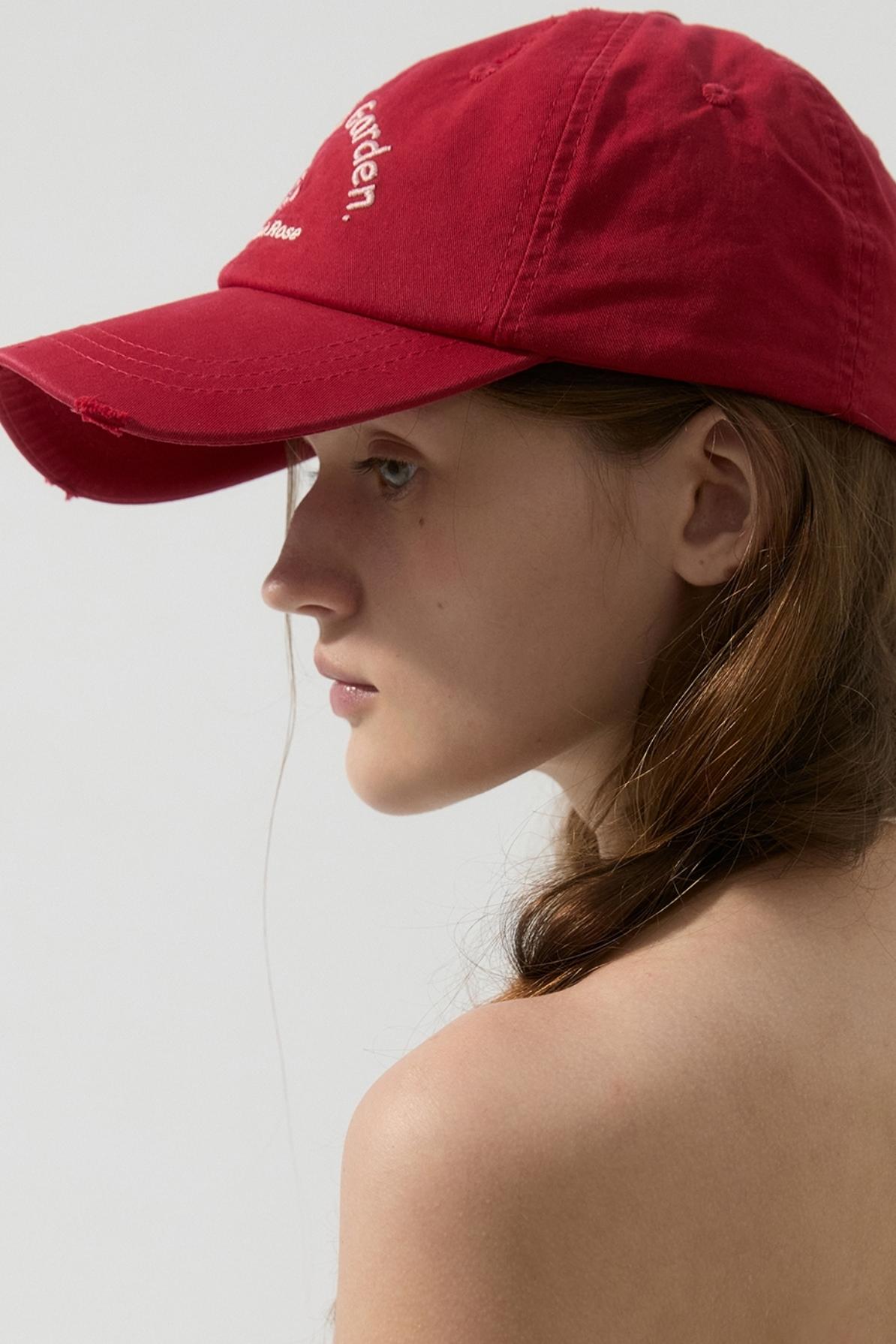 Red Embroidered Baseball Cap
