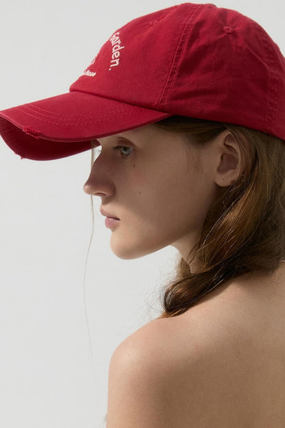 Red Embroidered Baseball Cap