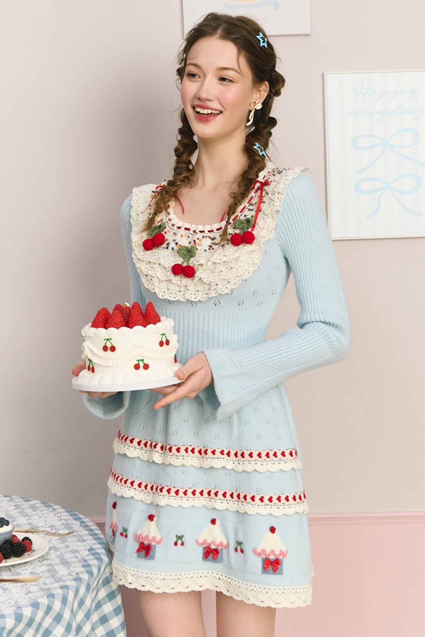 Berry Cake Heavy Work Knit Dress