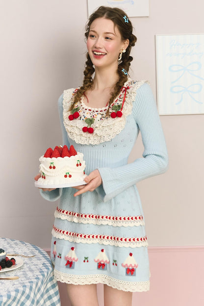 Berry Cake Heavy Work Knit Dress