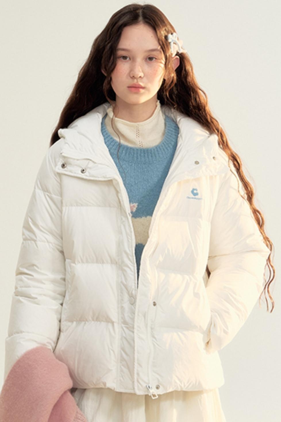 Winter Essential White Duck Down Jacket